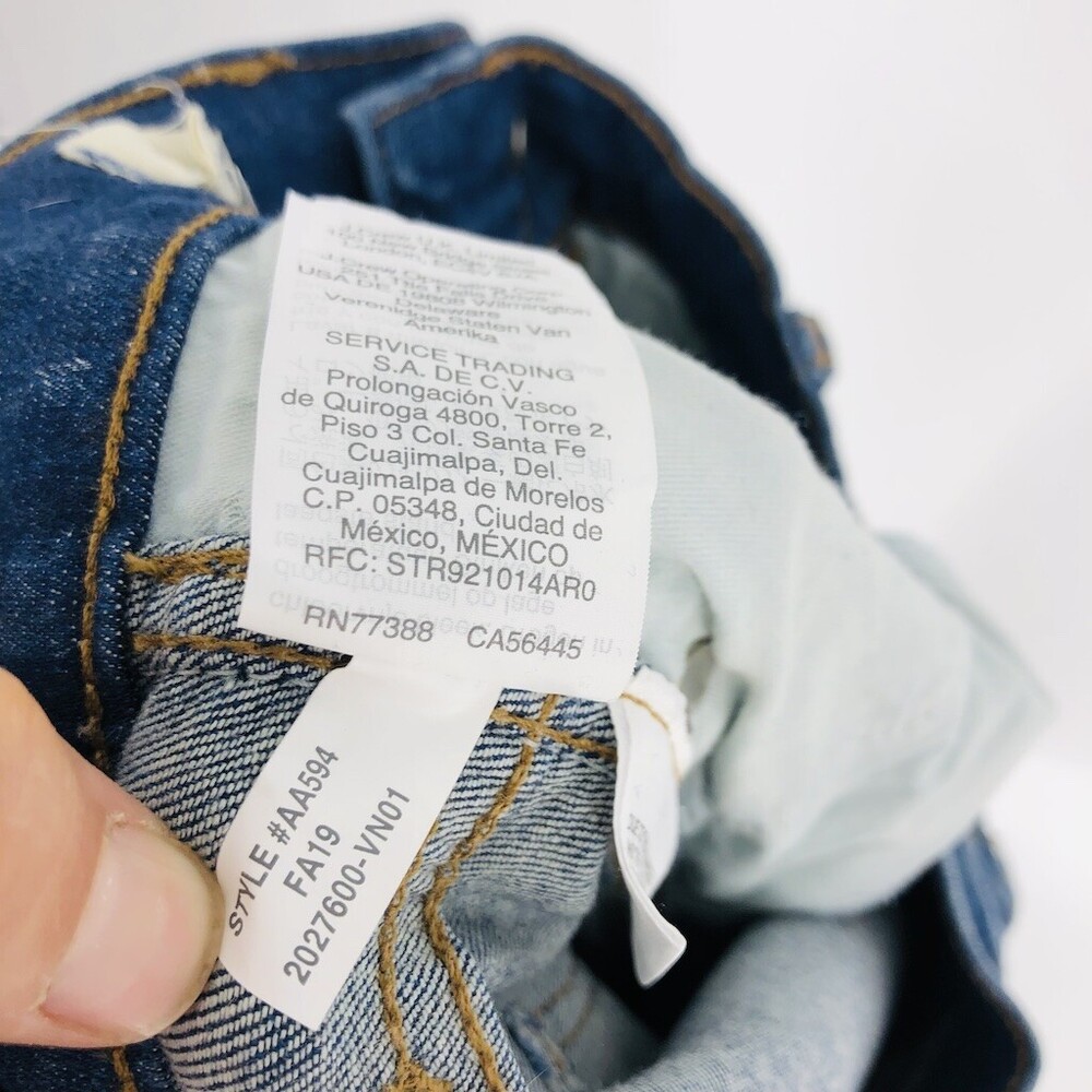 Madewell AA594 Women's Blue Cotton Blend Stovepipe Regular Fit Jeans Pant Sz 26 - Picture 9 of 10